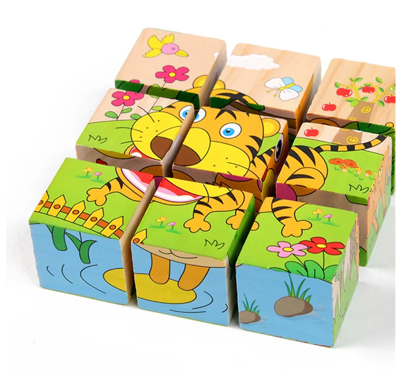 Puzzle en bois cube