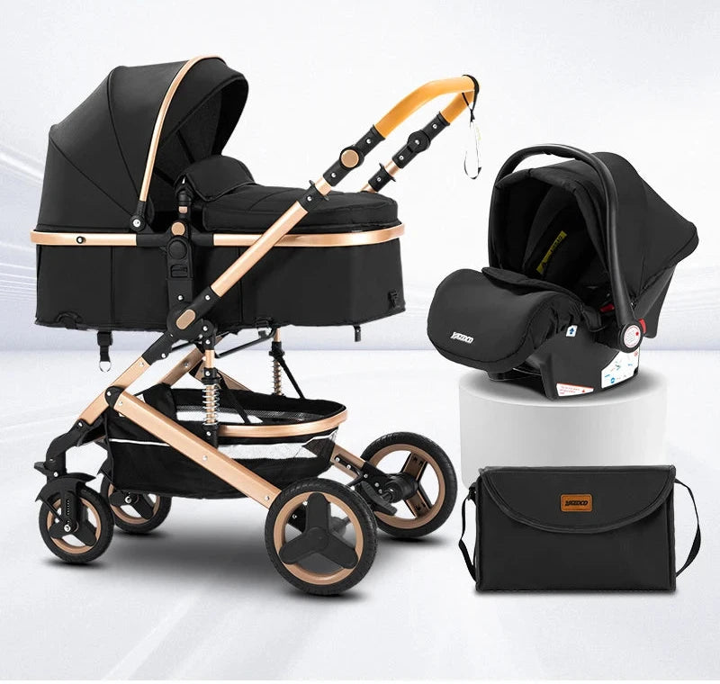 Poussette 3 en 1 pliable