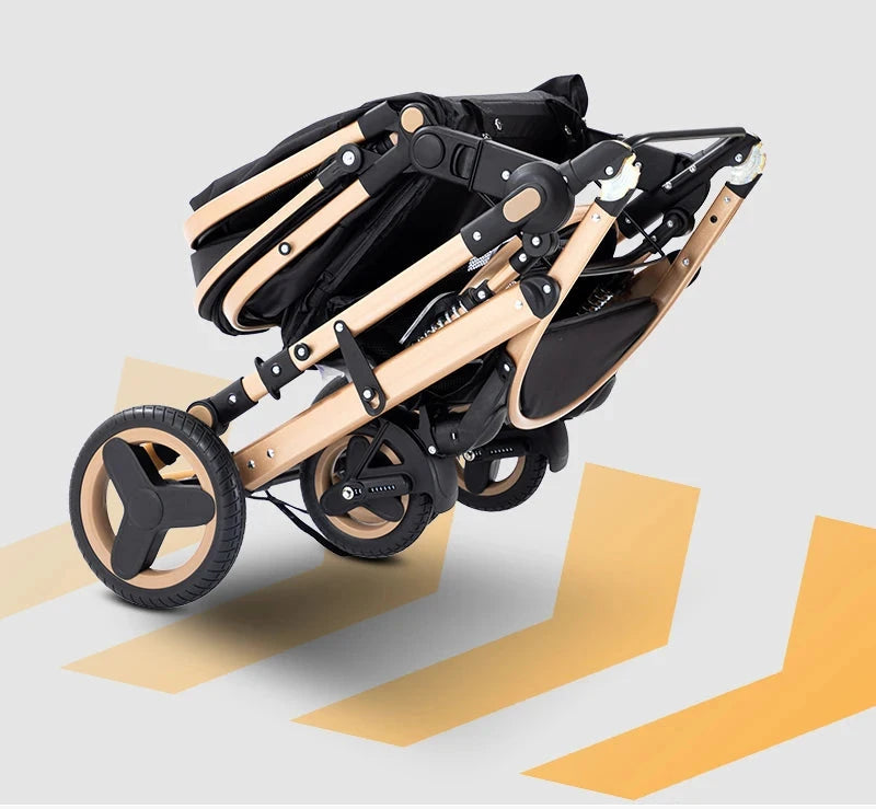 Poussette 3 en 1 pliable