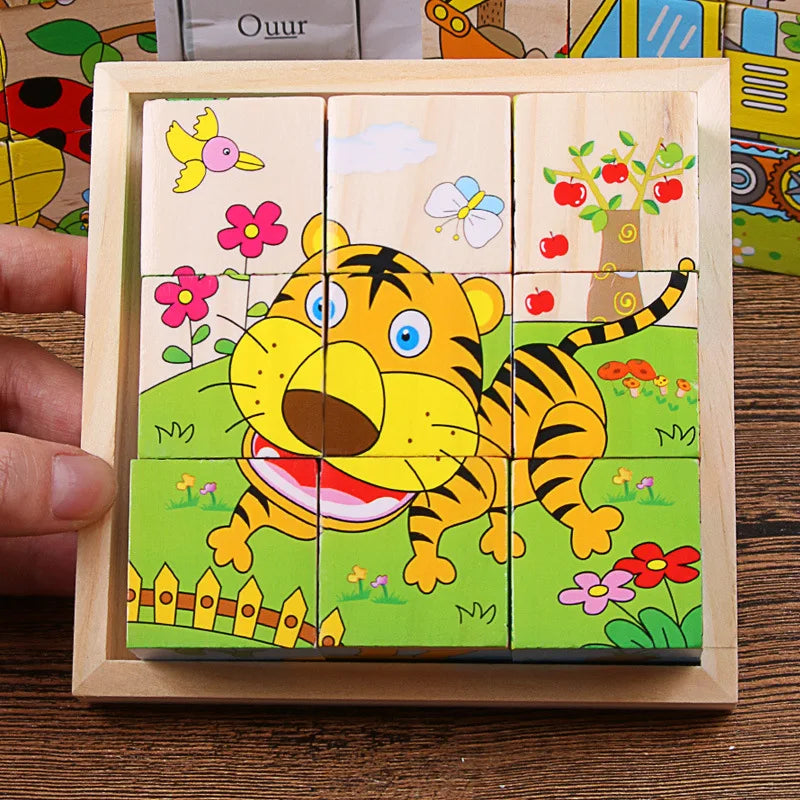 Puzzle en bois cube