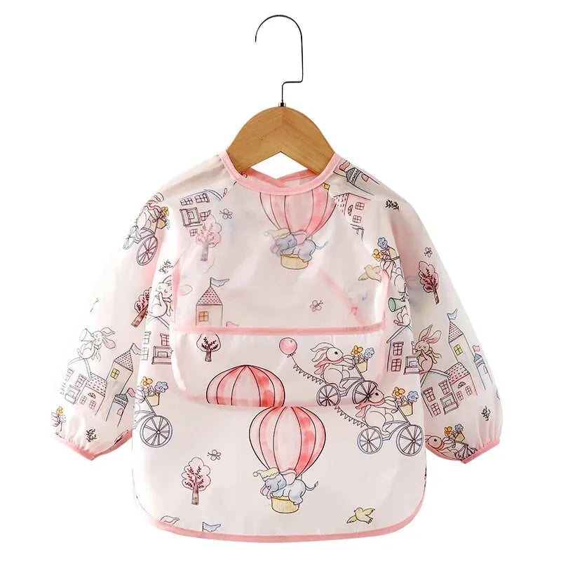 Bavoir imperméable manche longue avec poche