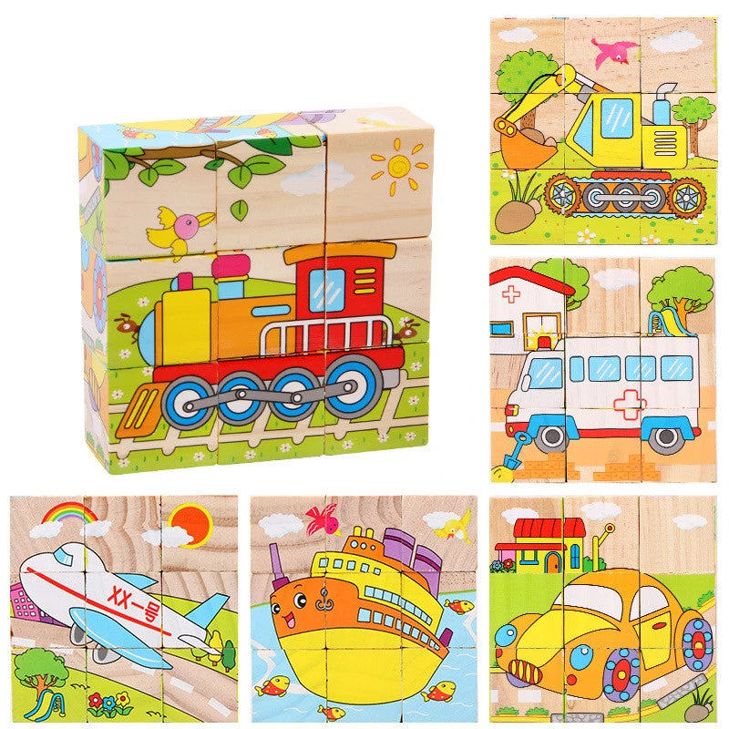 Puzzle en bois cube