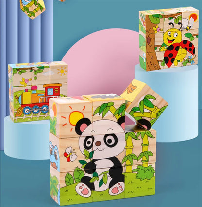 Puzzle en bois cube