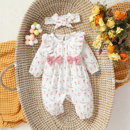 Combinaison pour filles en coton doux