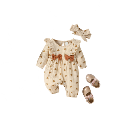 Combinaison pour filles en coton doux
