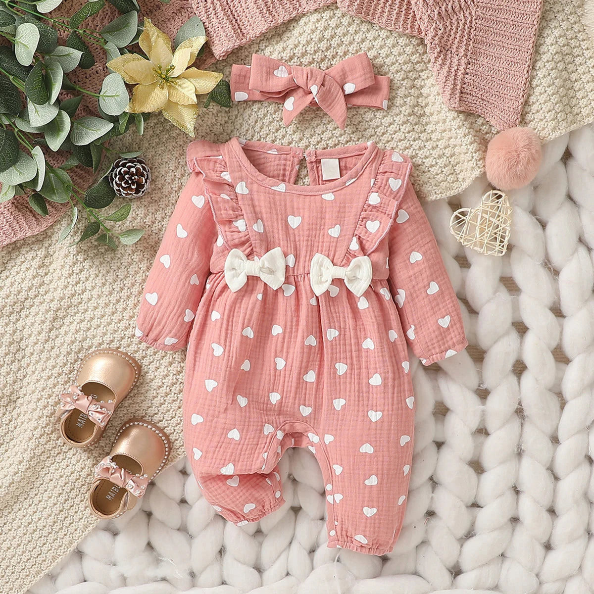 Combinaison pour filles en coton doux
