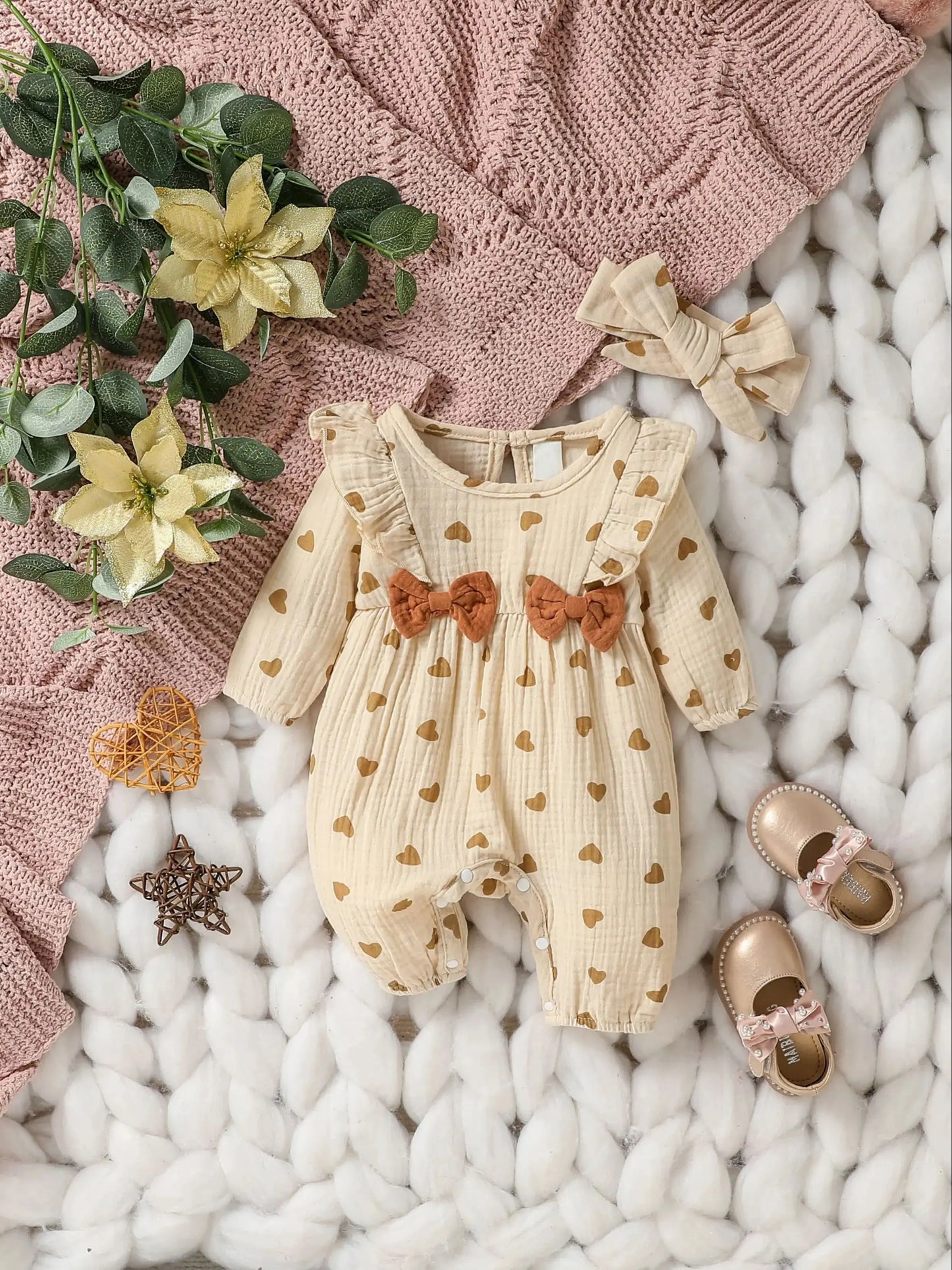 Combinaison pour filles en coton doux