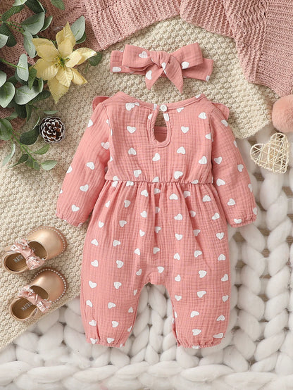 Combinaison pour filles en coton doux
